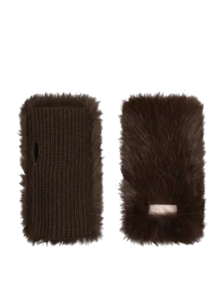 Angeliqa Fingerless Gloves Kunstfell-fingerlose Fäustlinge
