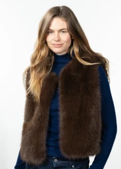 Annaliese Gilet Kunstpelz-Damengilet