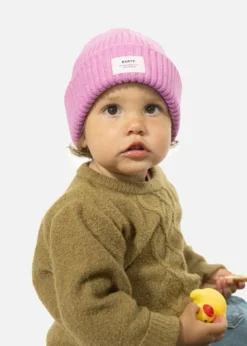 Basalth Beanie Kindermütze mit Umschlag