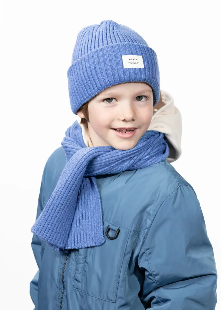 Basalth Beanie Kindermütze mit Umschlag