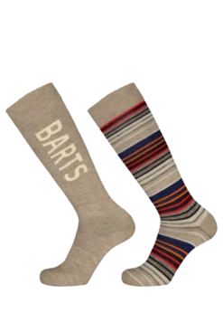 Basic Skisock 2 Pack Stripe Unisex-Skisocken