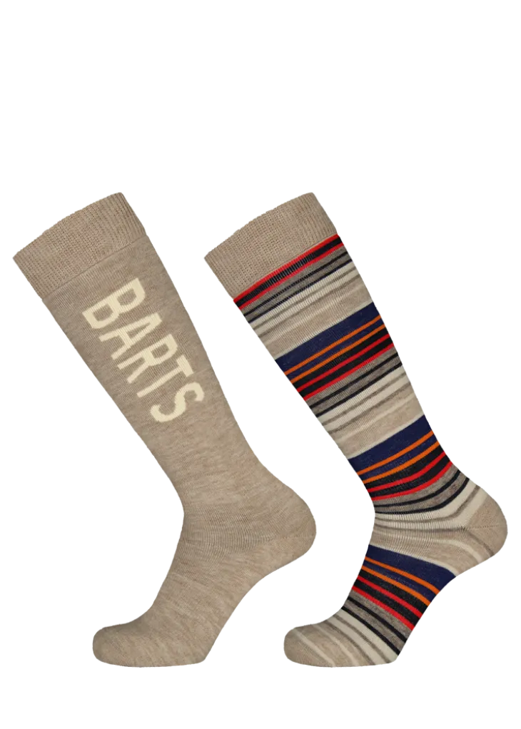 Basic Skisock 2 Pack Stripe Unisex-Skisocken