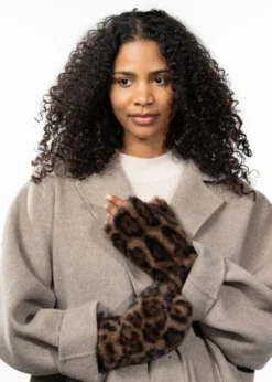 Britamu Fingerless Gloves Fingerlose Handschuhe aus Kunstpelz
