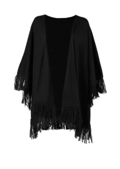Darty Poncho Damenponcho mit Fransen