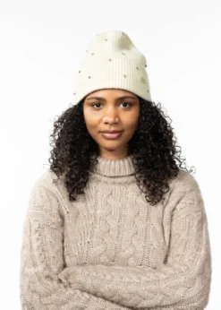 Donellah Beanie Damenmütze mit Strasssteinen