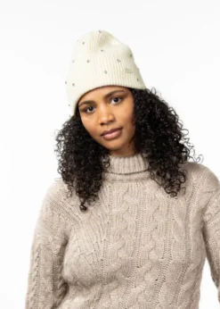 Donellah Beanie Damenmütze mit Strasssteinen