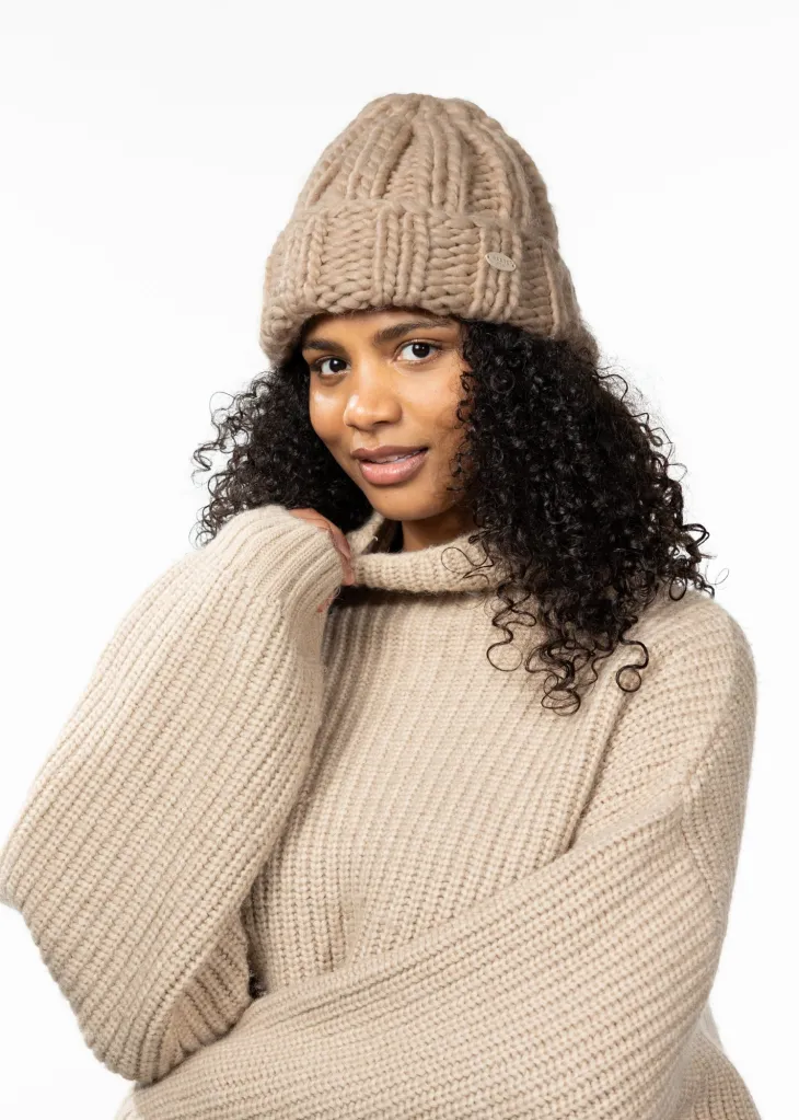 Edzella Beanie Grobe, gestrickte Damenmütze