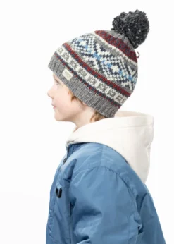 Everart Beanie Jungenmütze mit Futter und Winterprint