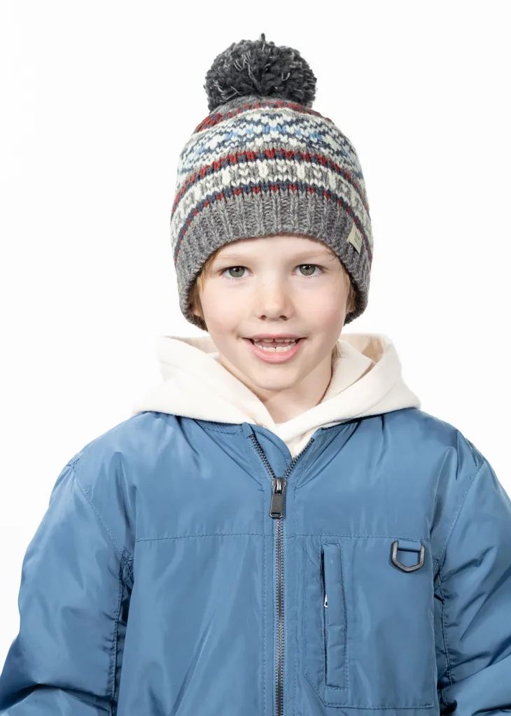 Everart Beanie Jungenmütze mit Futter und Winterprint