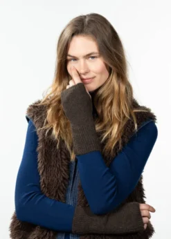 Fhearna Fingerless Gloves Fingerlose Fäustlinge in einfarbiger Farbe