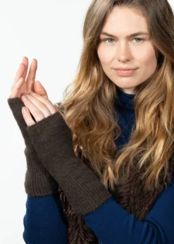 Fhearna Fingerless Gloves Fingerlose Fäustlinge in einfarbiger Farbe