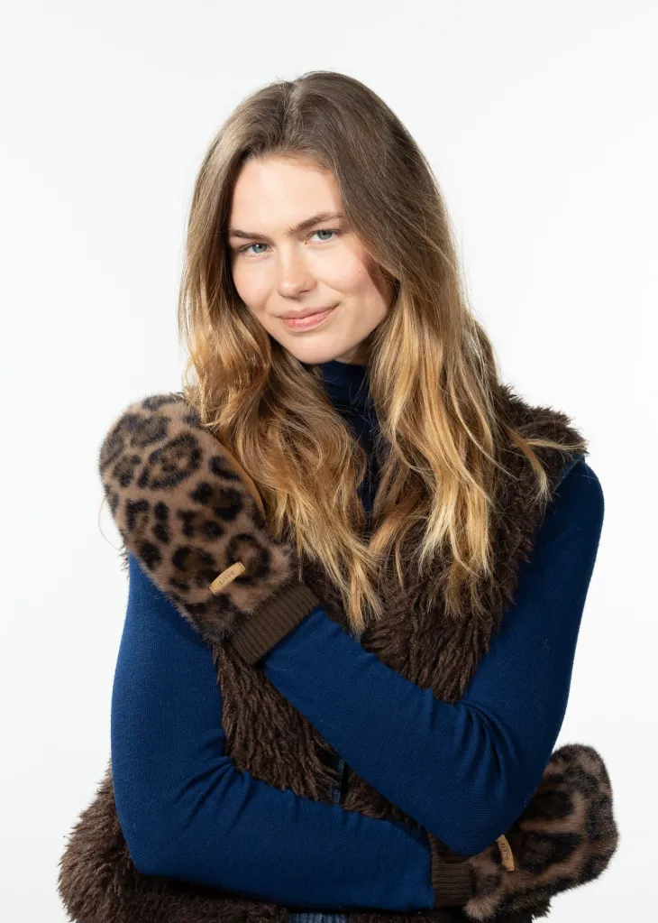 Fur Mitts Fäustlinge aus Kunstfell