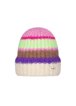 Haputale Beanie Weicher Damenhut mit bunten Streifen