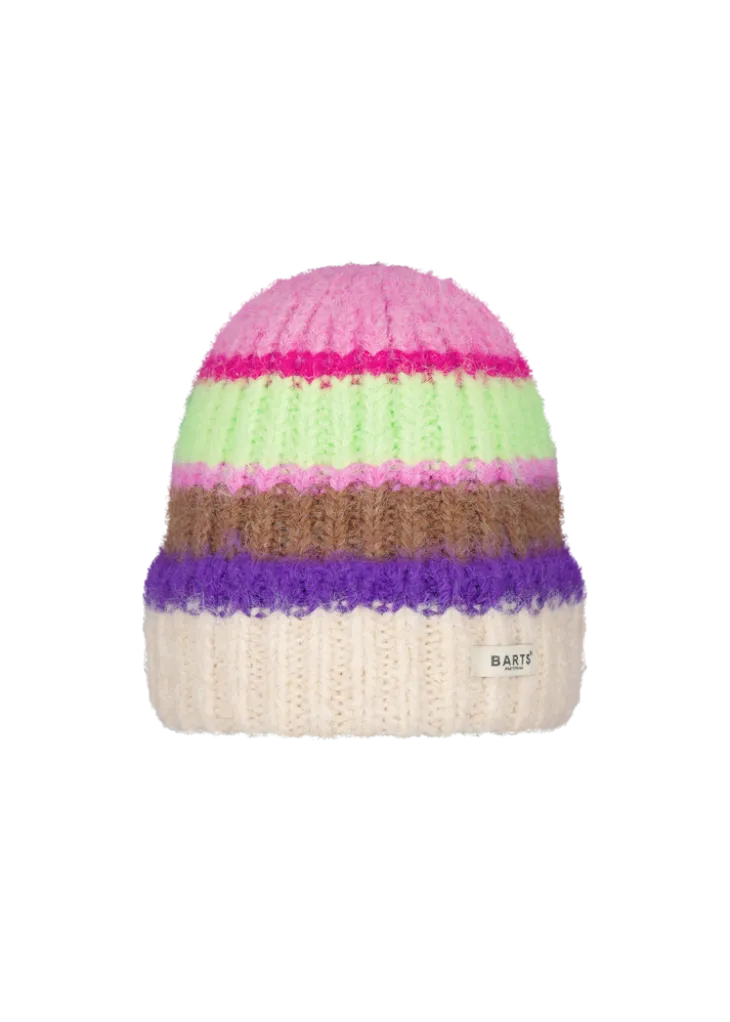 Haputale Beanie Weicher Damenhut mit bunten Streifen