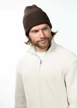 Haveno Beanie Bequeme Uni-Mütze mit Umschlag