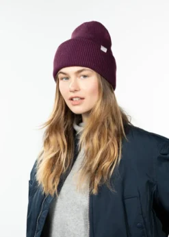 Haveno Beanie Bequeme Uni-Mütze mit Umschlag