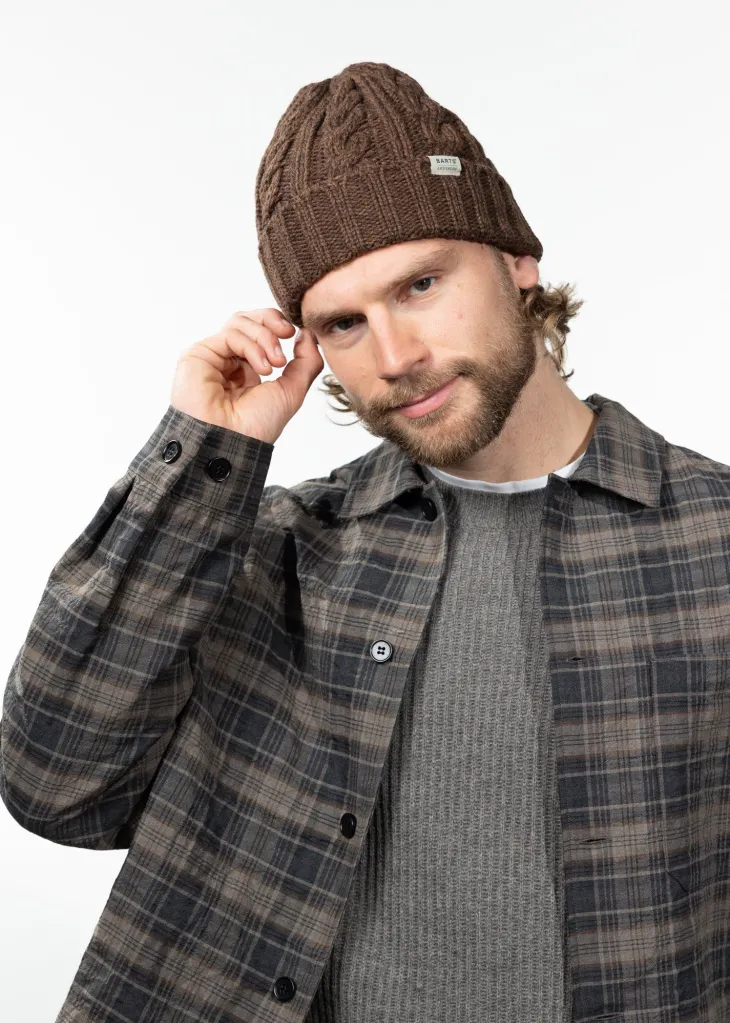Kaen Beanie Herren Mütze mit Zopfmuster