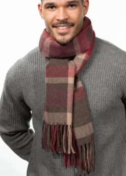 Ketill Scarf Herrenschal mit Karomuster