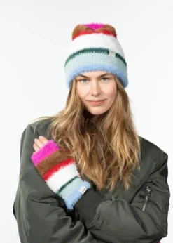 Kumana Beanie Weicher Damenhut mit Streifen