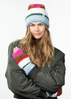 Kumana Fingerless Gloves Fingerlose Fäustlinge mit Streifen