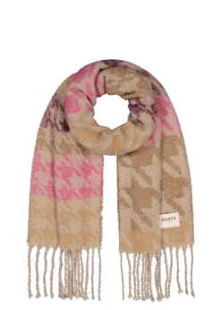Landina Scarf Damenschal mit Muster und Fransen