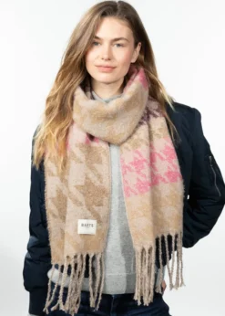 Landina Scarf Damenschal mit Muster und Fransen