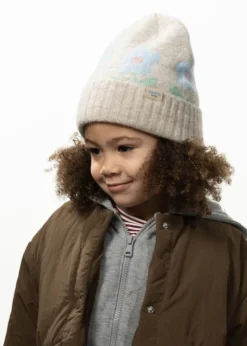 Lilouw Beanie Mädchenmütze mit Blumen
