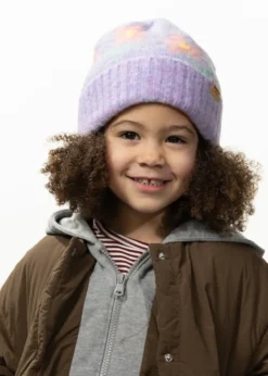 Lilouw Beanie Mädchenmütze mit Blumen