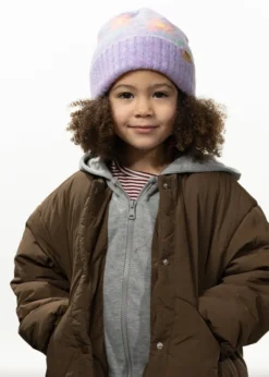 Lilouw Beanie Mädchenmütze mit Blumen