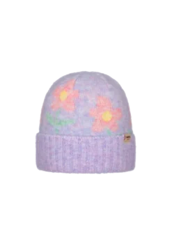 Lilouw Beanie Mädchenmütze mit Blumen