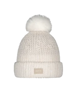 Meadew Beanie Mädchenhut mit Kunstpelz-Bommel