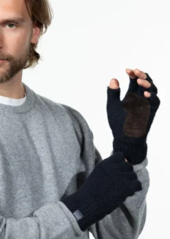 Moiray Fingerless Gloves Fingerlose Handschuhe mit Lederhandfläche