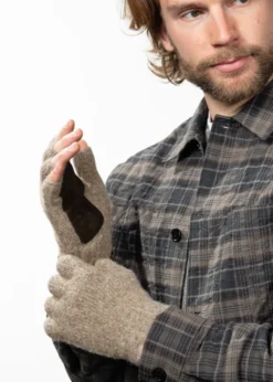 Moiray Fingerless Gloves Fingerlose Handschuhe mit Lederhandfläche