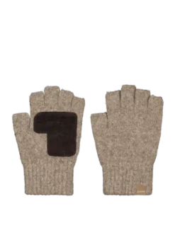 Moiray Fingerless Gloves Fingerlose Handschuhe mit Lederhandfläche