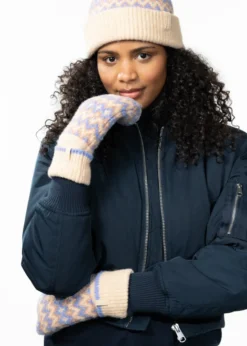 Nakarah Mitts Damen Fäustlinge mit Winterprint