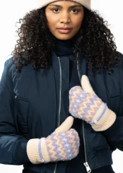 Nakarah Mitts Damen Fäustlinge mit Winterprint