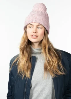Pasque Beanie Damenhut mit Bommel
