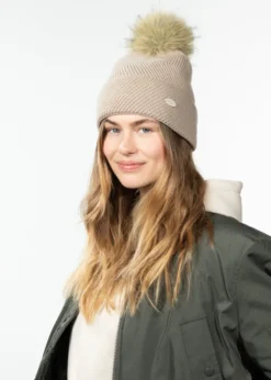 Rosamaria Beanie Damenhut mit Bommel