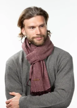 Soho Scarf Weicher Schal mit Fischgrätenmuster