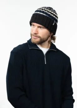 Stelviors Beanie Wintermütze mit Streifen