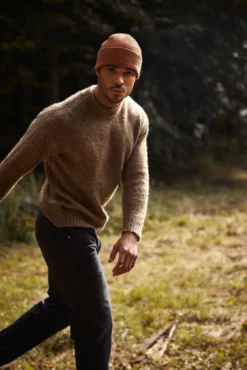 Stonel Beanie Feingestrickte Herrenmütze
