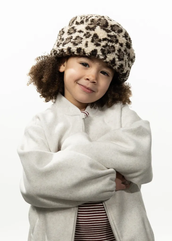 Teddybowie Hat Mädchenmütze aus Teddy‑Fleece