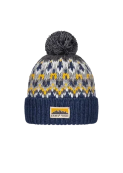 Tobles Beanie Kids Jungenmütze mit Pom und Winterprint