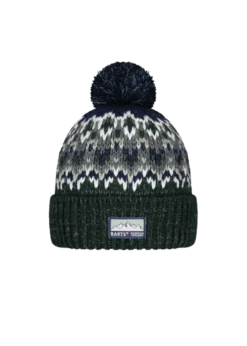 Tobles Beanie Kids Jungenmütze mit Pom und Winterprint