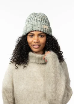Williamina Beanie Melierte Mütze mit Futter