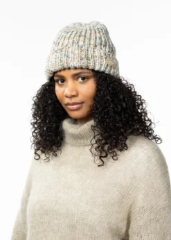 Williamina Beanie Melierte Mütze mit Futter