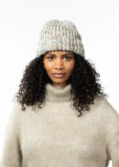 Williamina Beanie Melierte Mütze mit Futter